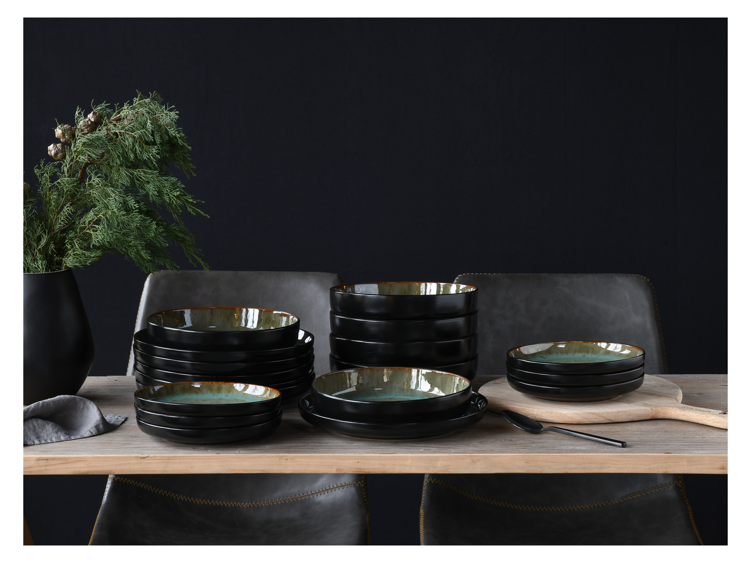 CREATABLE Geschirrset »Nordic Fjord« (18-teiliges Teller Set, Green) Bild 3