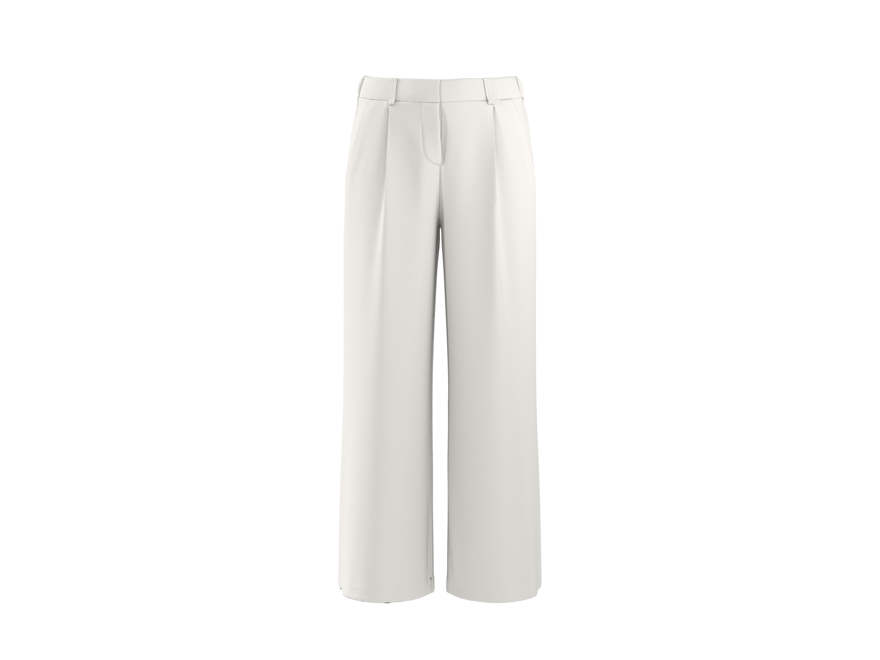 ESMARA® Damen Wide-Leg-Hose (weiß, M(40/42))