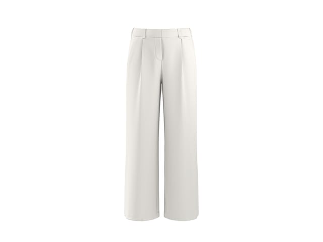 ESMARA® Damen Wide-Leg-Hose (Weiß, M(40/42))