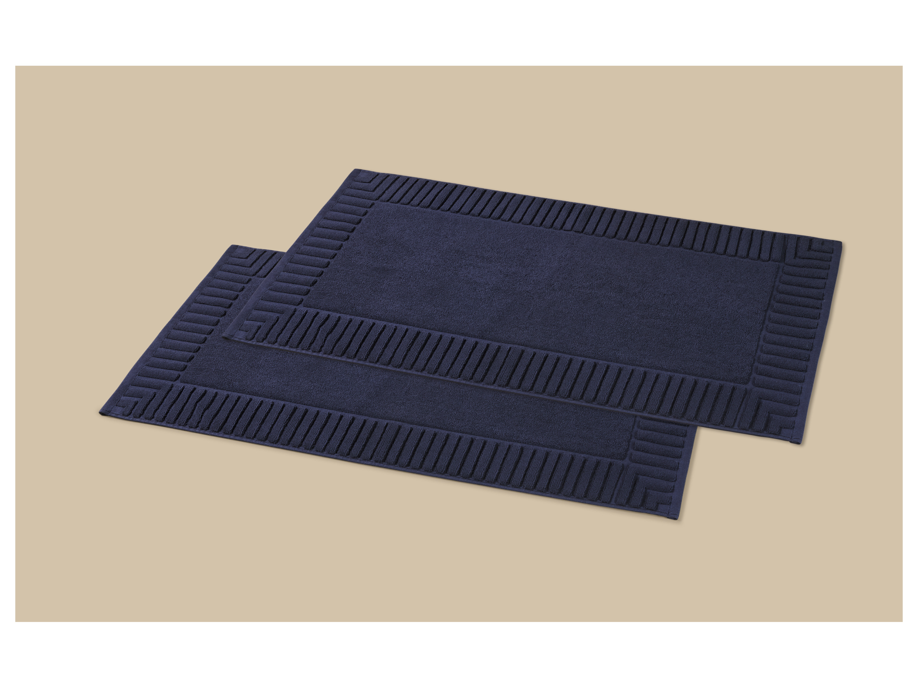 LIVARNO® Frottier-Duschvorleger, 2 Stück (Blau) Bild 3