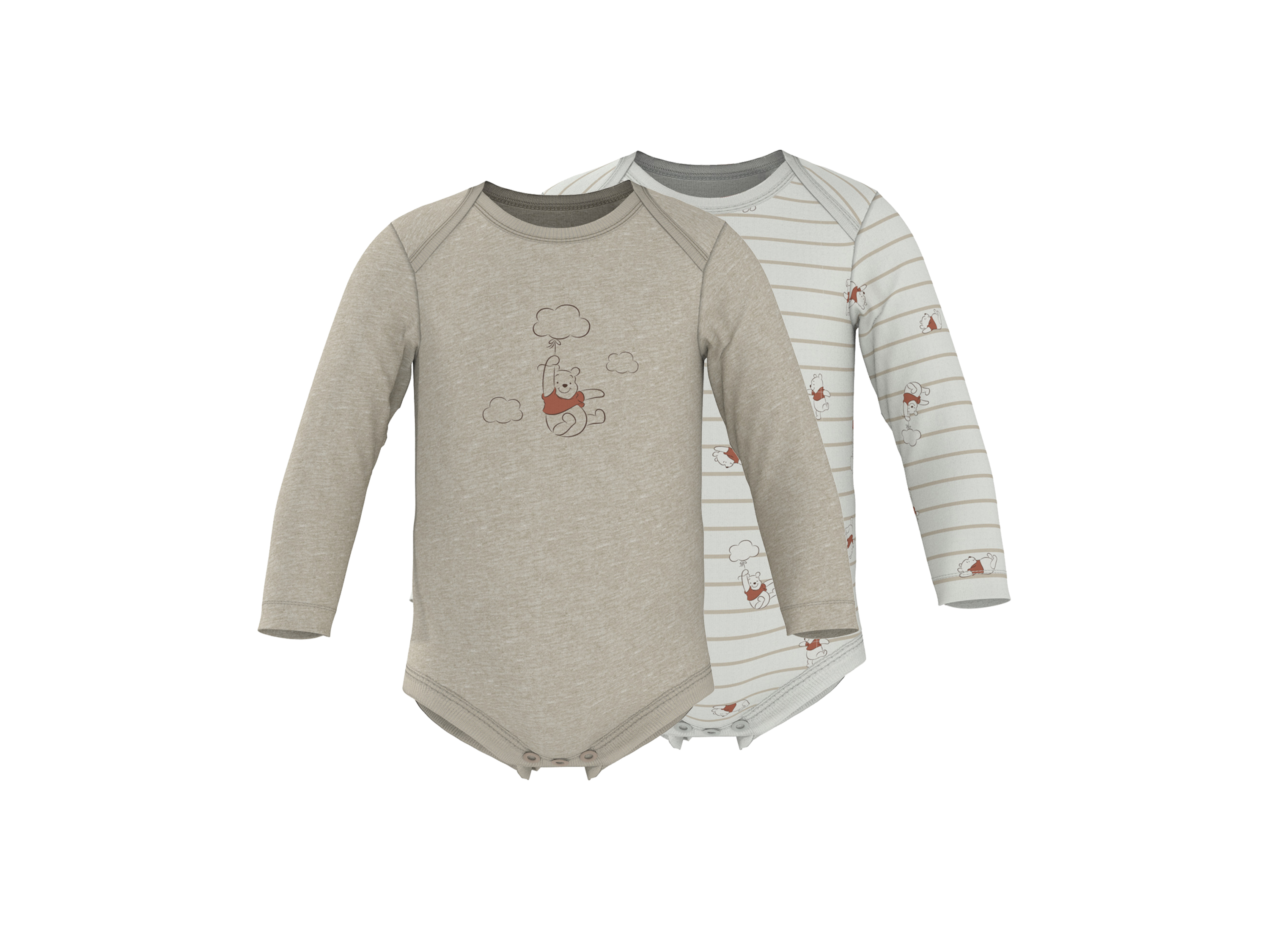 LUPILU® Baby Bodys, 2 Stück (beige/weiß, 86/92) Bild 3
