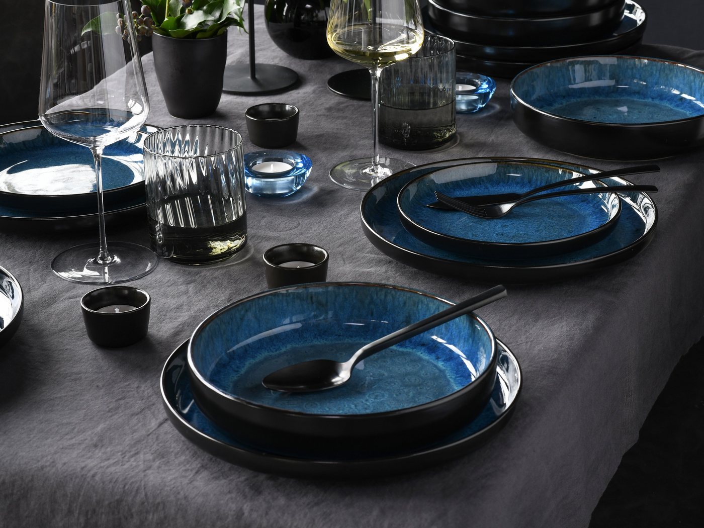 CREATABLE Geschirrset »Nordic Fjord« (18-teiliges Teller Set, Blue) Bild 2