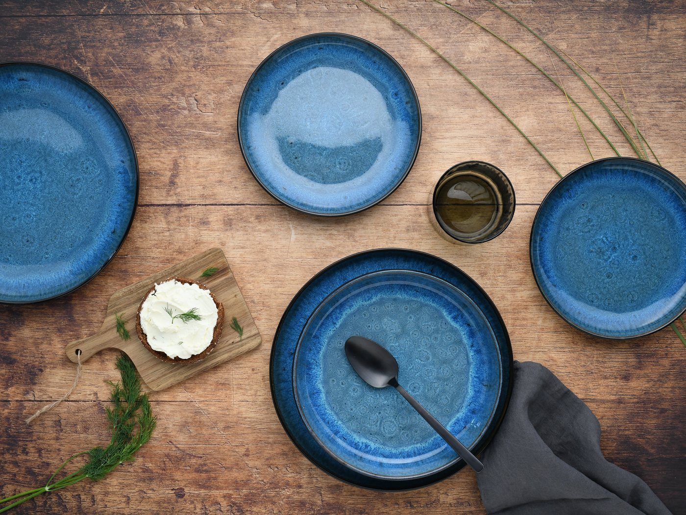 CREATABLE Geschirrset »Nordic Fjord« (18-teiliges Teller Set, Blue) Bild 4