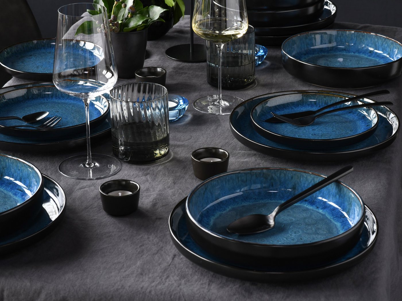 CREATABLE Geschirrset »Nordic Fjord« (18-teiliges Teller Set, Blue) Bild 5