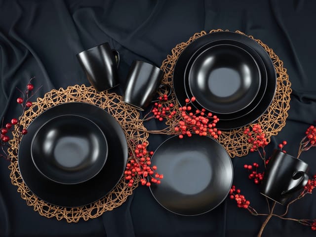 CREATABLE Geschirrset »Black Matt«, 16-teilig