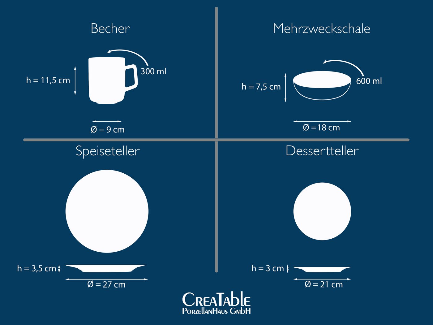 CREATABLE Geschirrset »Black Matt«, 16-teilig Bild 2