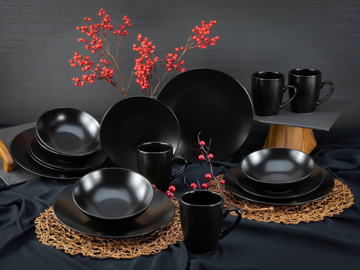 CREATABLE Geschirrset »Black Matt«, 16-teilig Bild 4