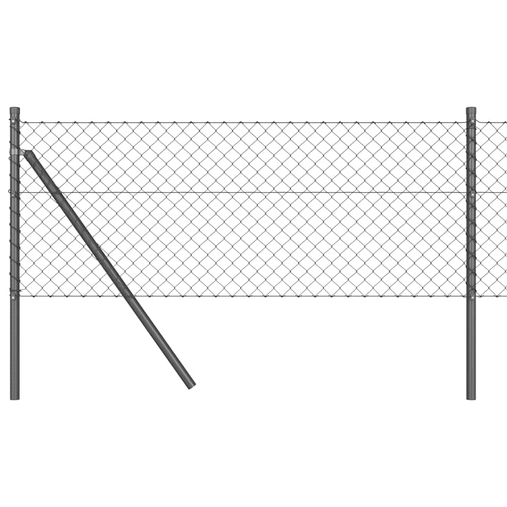 Maison Exclusive - Bodenmontierter Maschendrahtzaun 25 X 0,8 M Gr