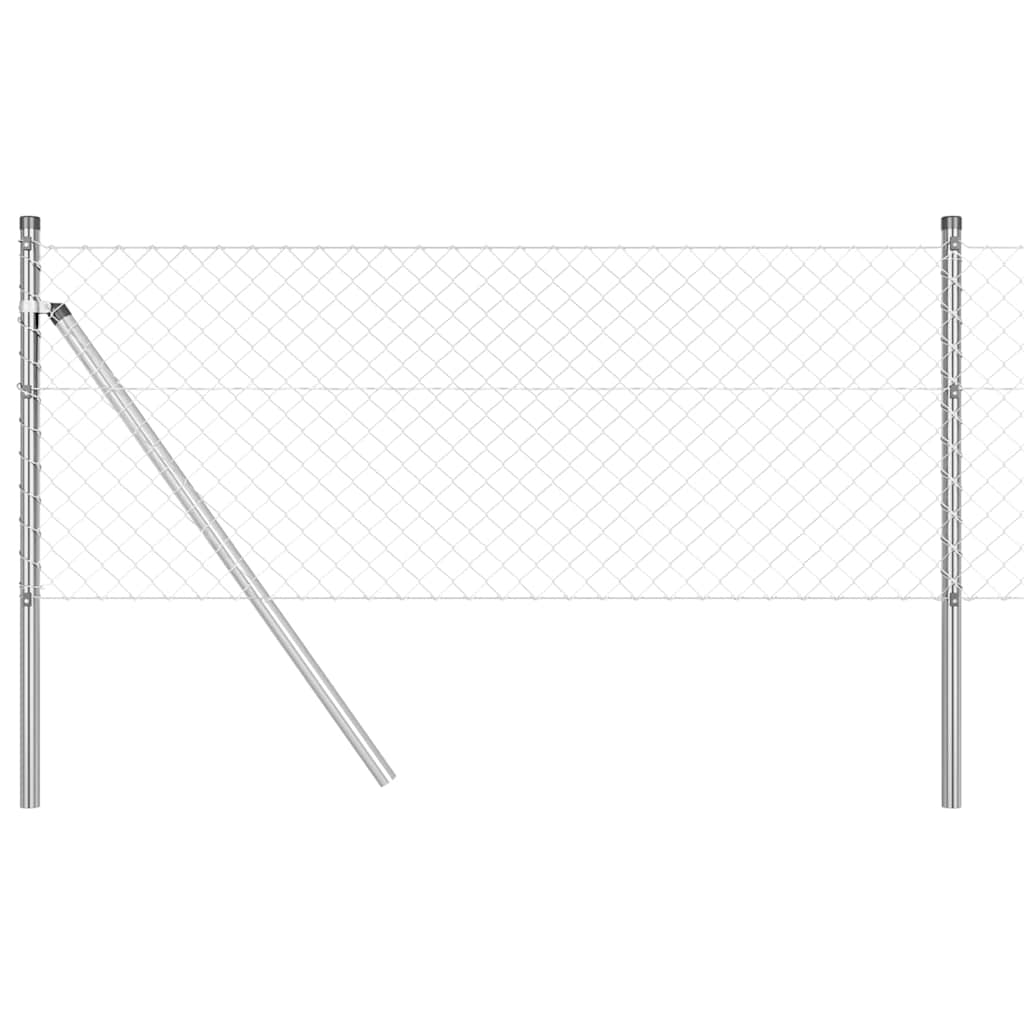 Maison Exclusive - Bodenmontierter Maschendrahtzaun 25 X 0,6 M Ve