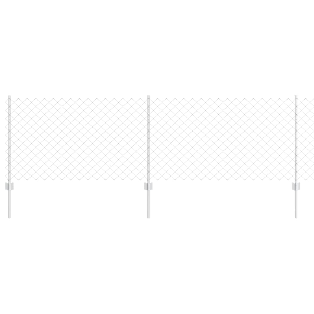 Maison Exclusive - Maschendrahtzaun Mit Pfosten 10 X 0,8 M Verzin