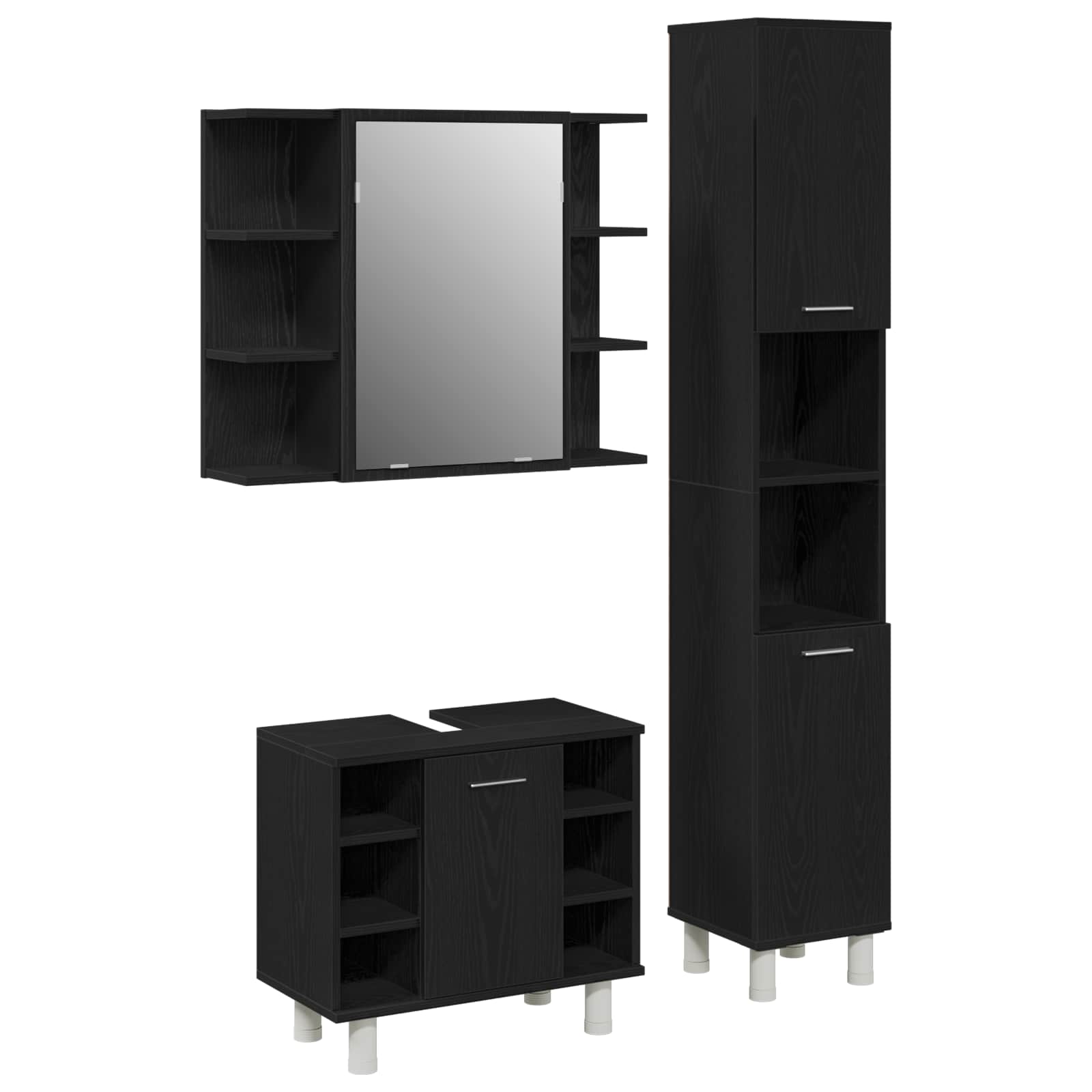Maison Exclusive - Badezimmermöbel-set 3 Stk. Schwarz 30 X 30 X 1