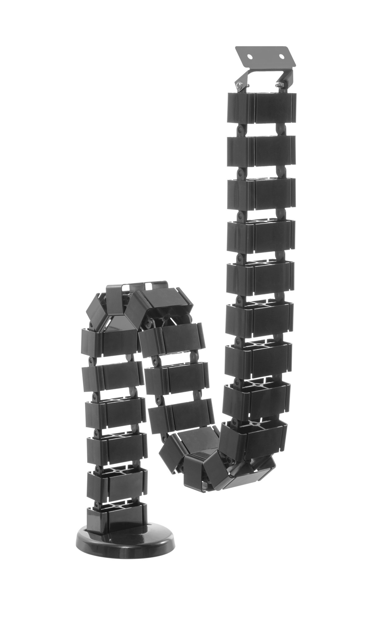 Techly Kabelkanal Flexibel Schwarz Snap-in Verkettungselemente Mit Stahlgrundplatte Kanalelement 67x