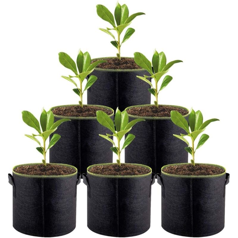 Set Mit 6 Pflanzsäcken Aus Vliesstoff, 3 Gallonen, Für Kartoffeln