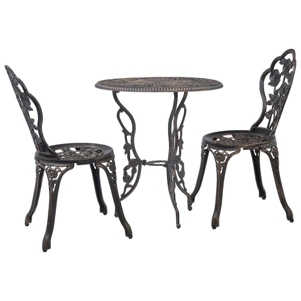 3-tlg. Bistro-set Aluminiumguss - Vidaxl