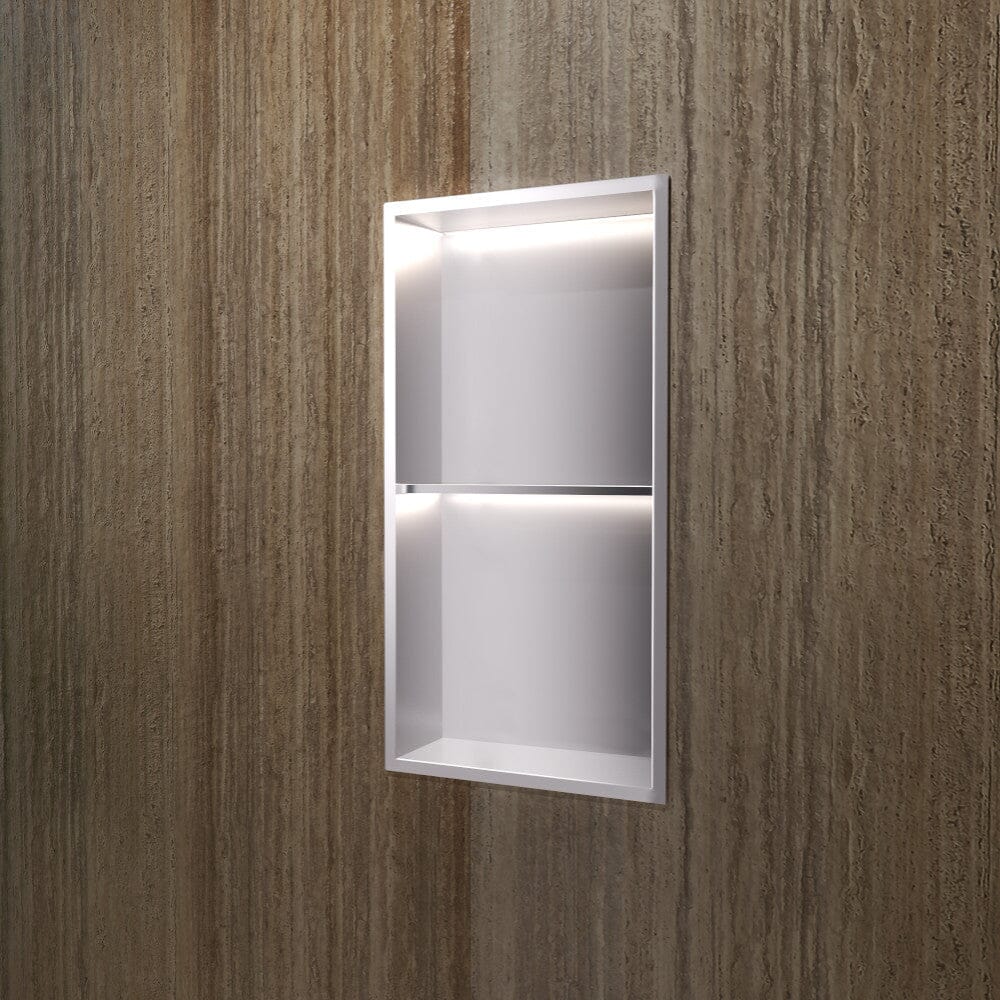Wandnische Dusche Marshall Mit Led Gebürstetes Chrom