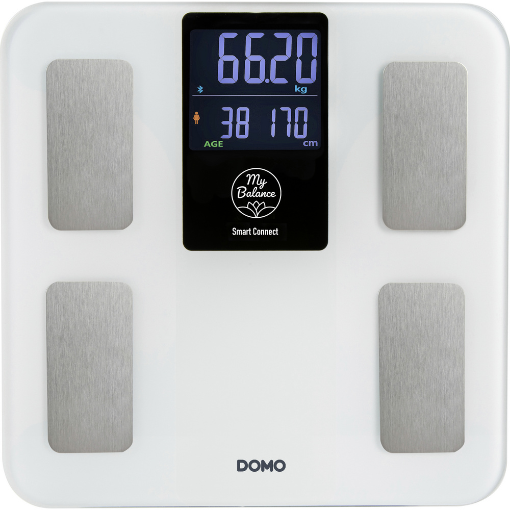 Personenwaage - Domo - Do9305w - Vernetzt - 16 Körperparameter - Gehärtetes Glas