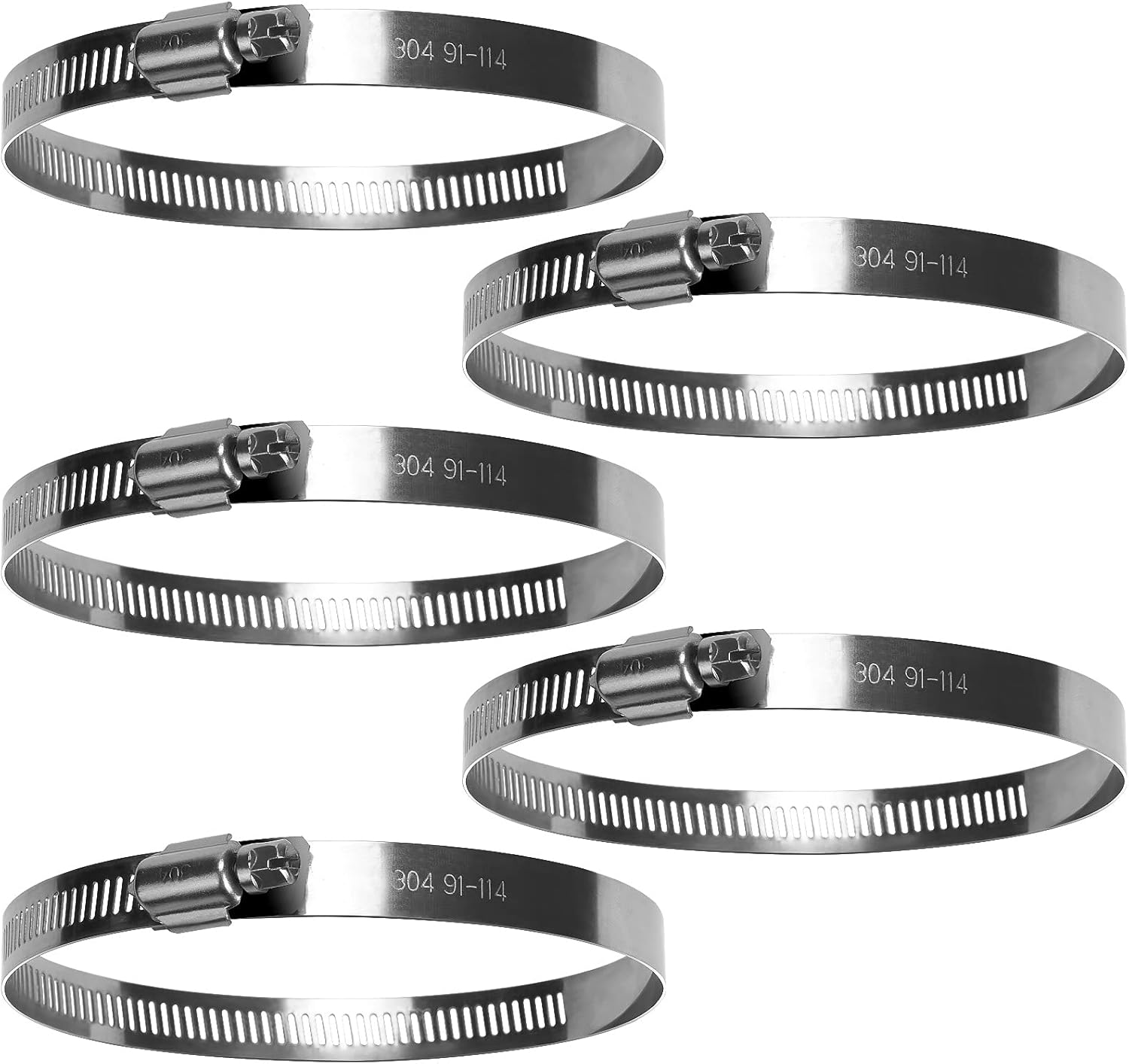 5er-pack Schlauchschellen 91–114 Mm Verstellbare Rohrschellen Zum Befestigen Von Schläuchen Und Rohren