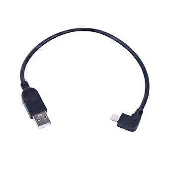 30 Cm (11,81 Zoll) Langes Abgewinkeltes Usb-auf-mini-usb-kabel Mit Lade- Und Datensynchronisierungsfunktion Für Autonavigationssysteme (schwarz).