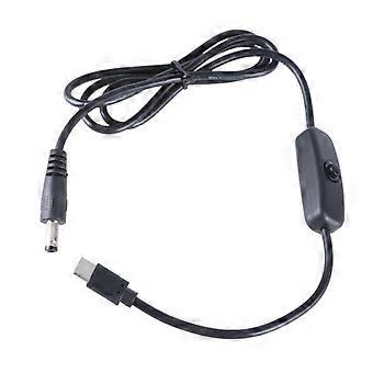 Usb-c-auf-dc-5,5-x-2,1-mm-(rundloch)-5-v-auf-12-v-konverterkabel Für Router, Lüfter Und Lautsprecher