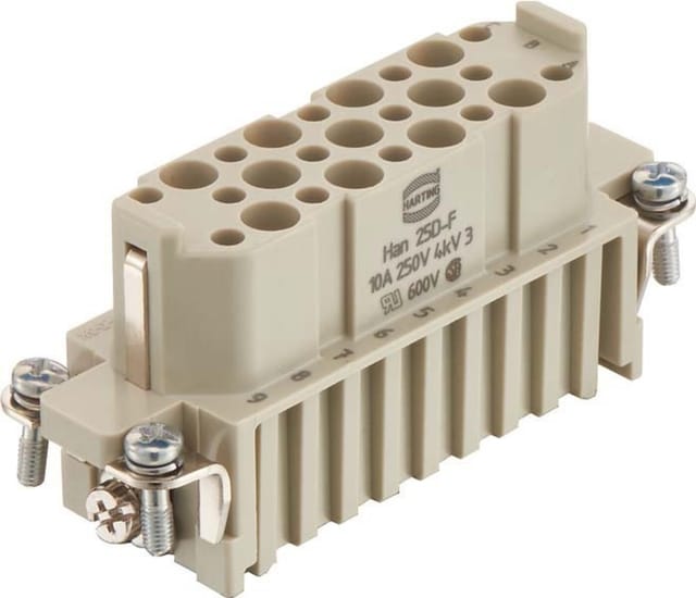 Buchseneinsatz D 25p Crimpanschl. Harting 09210253101