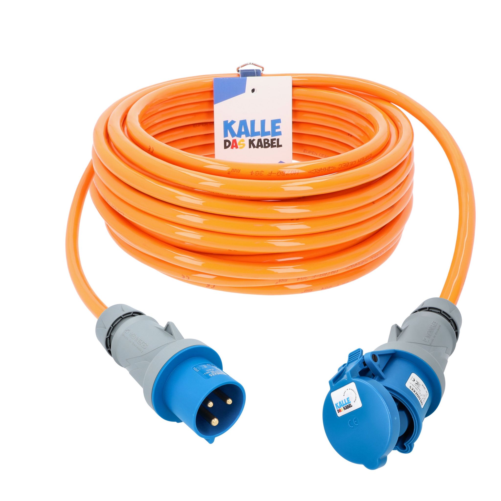 Kalle Verlängerungskabel Cee 230v 32a 4,0mm² Extreme Signal Orange Ip44 40 Meter