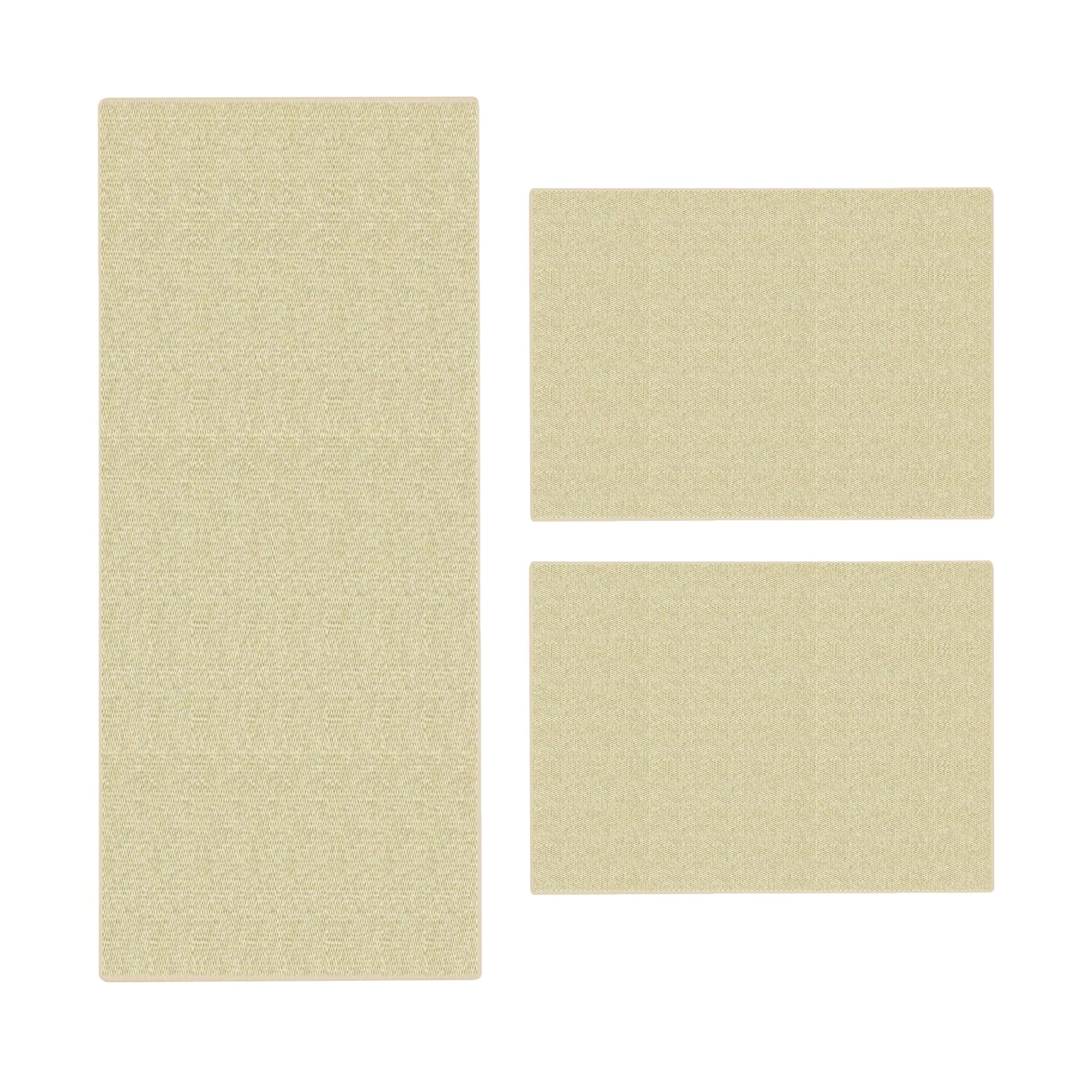 Karat - Sisal-bettumrandung Sylt 3-teilig Ivory 1 Läufer: 67 X 330 Cm + 2 Brücken: Je 67 X 130 Cm