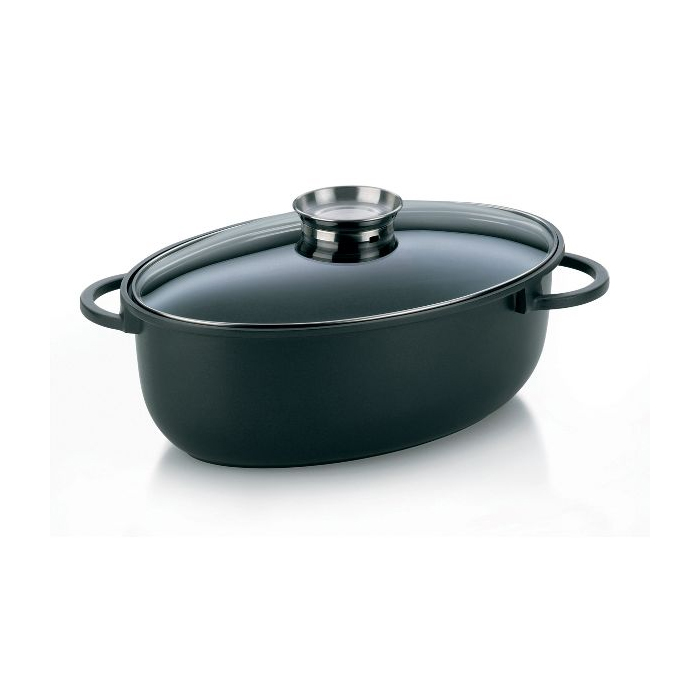 Kela - 45 Cm Schwarze Auflaufform Aus Aluminiumguss Line - 15153