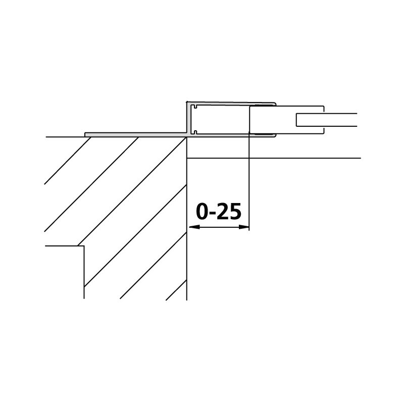 Kermi Wandanschlussprofil Ibiza 2000 Wm Für Seitenwand 1850mm Simg