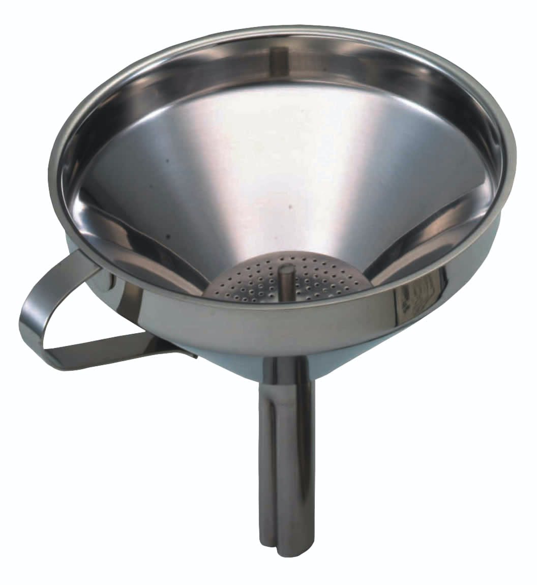 Kc Blue Kitchen Craft - Trichter Mit Abnehmbarem Filter (13 Cm, Edelstahl)