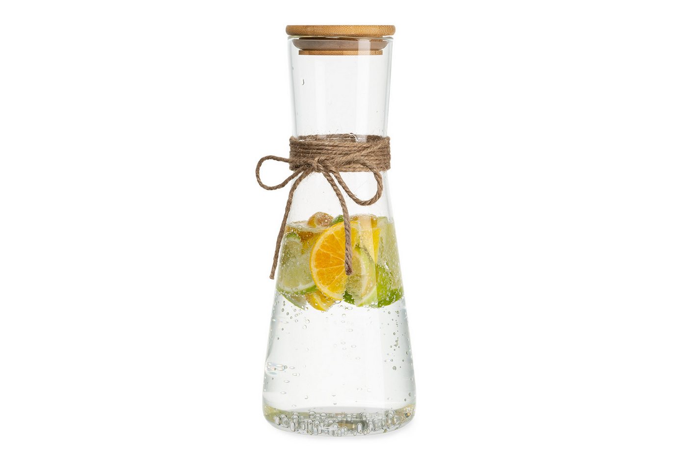 Carafe De Verre Avec Couvercle En Bambou Verre Borosilicaté Résistant À La Chaleur - Klarstein Bild 2