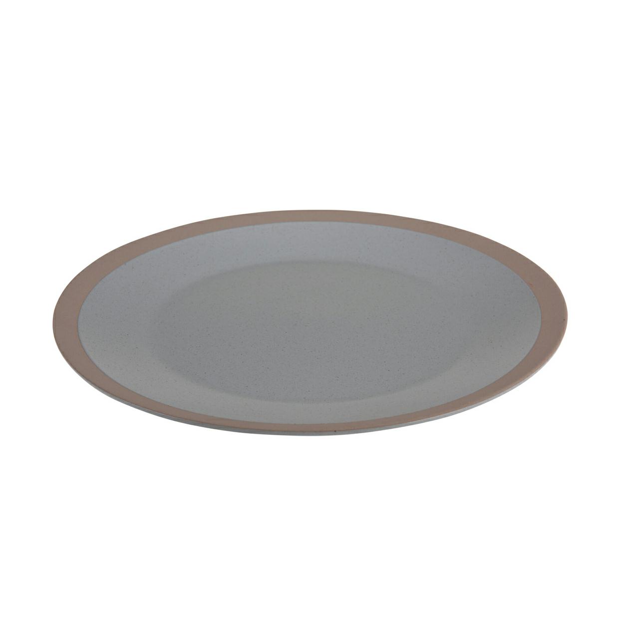 Speiseteller Aus Ton, Grau, 26,5 Cm