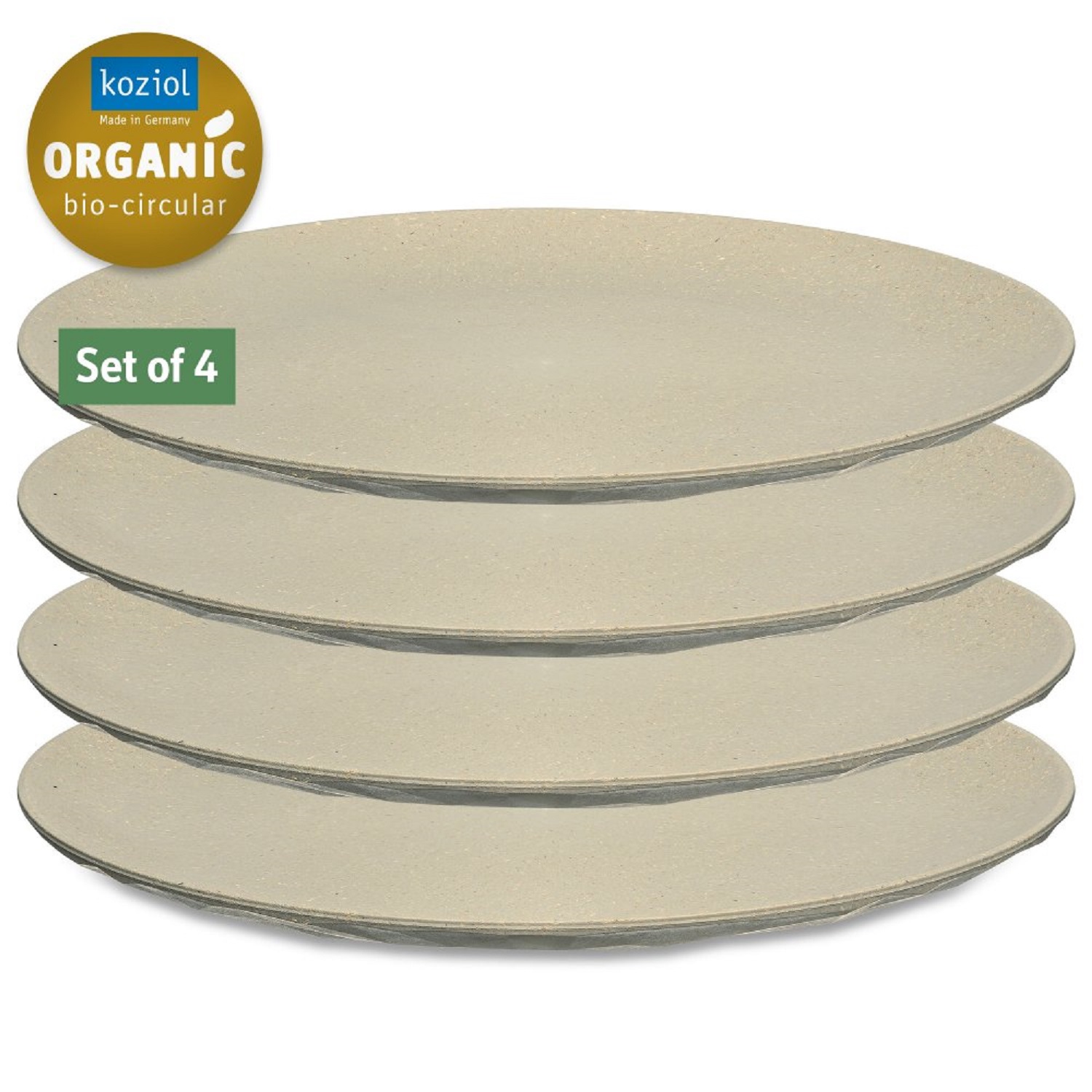 Koziol Facettierte Teller Beige 260 Mm 4er Set