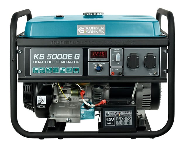 4500 W Gas- U. Benzin-generator Stromaggregat Stromerzeuger Ks 5000e G 2x16a