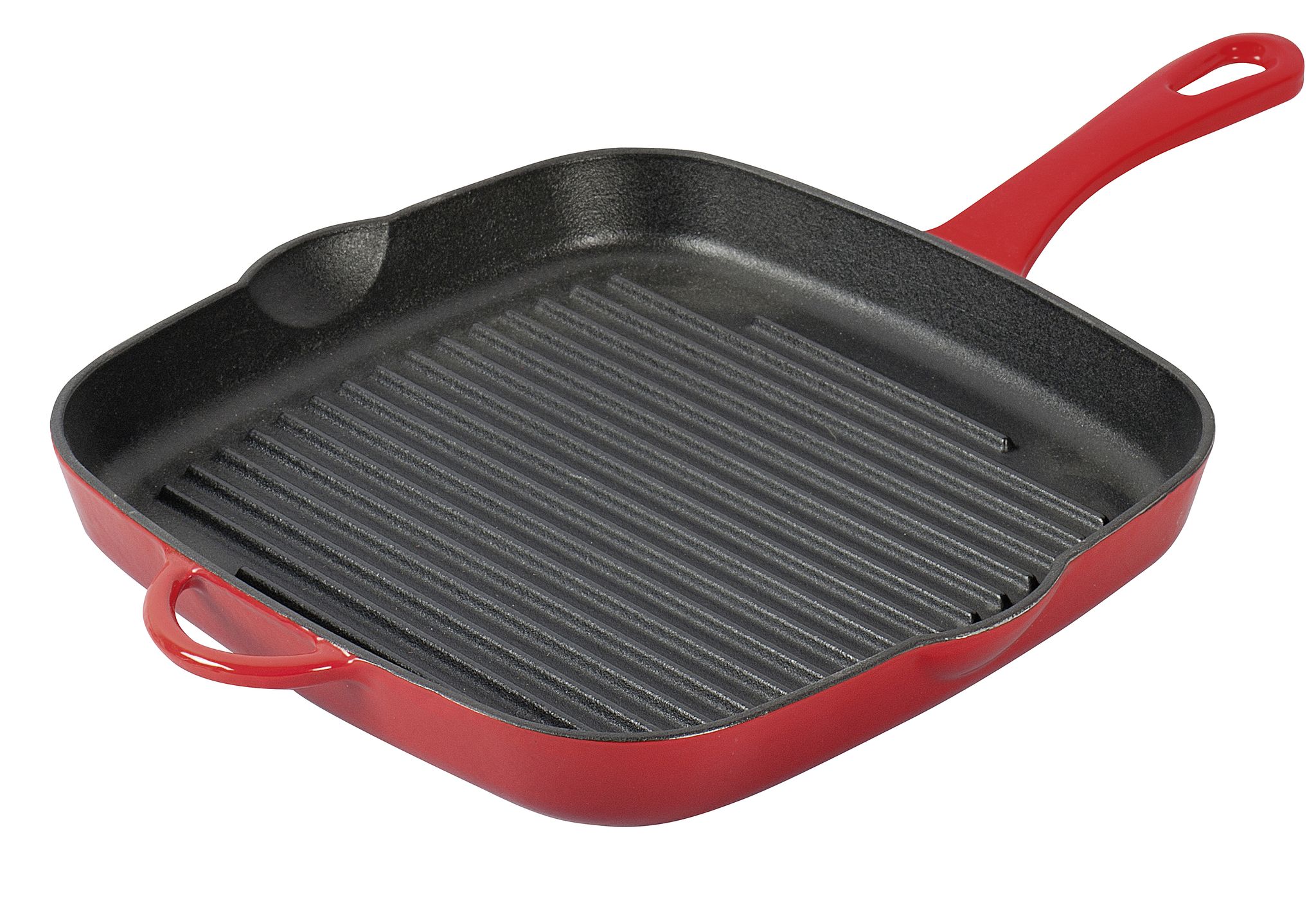 Kuchenprofi Provence Grillpfanne Aus Gusseisen, Rot, 26 X 26 Cm