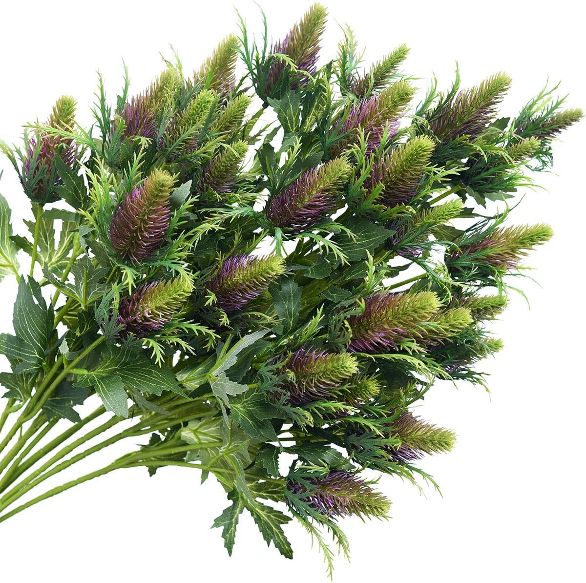 Life Size Real Touch Künstliche Distelblumen 2 Stängel Rustikale Blaue Distel Dekorspray Eryngium Sea Holly For Centerpiece Wedding Bouquet 26 Zoll (mauve Green)