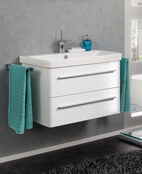 Lanzet K8 Badmöbel Set 2-teilig, 80cm, Weiß, Keramikbecken-06380145