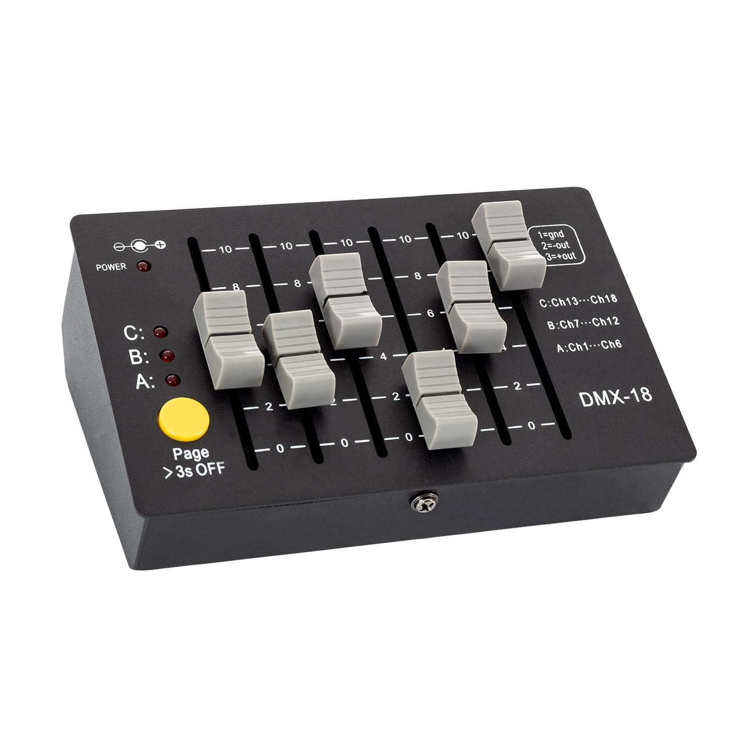 Controller Dmx512 18 Kanäle Wiederaufladbar Schwarz