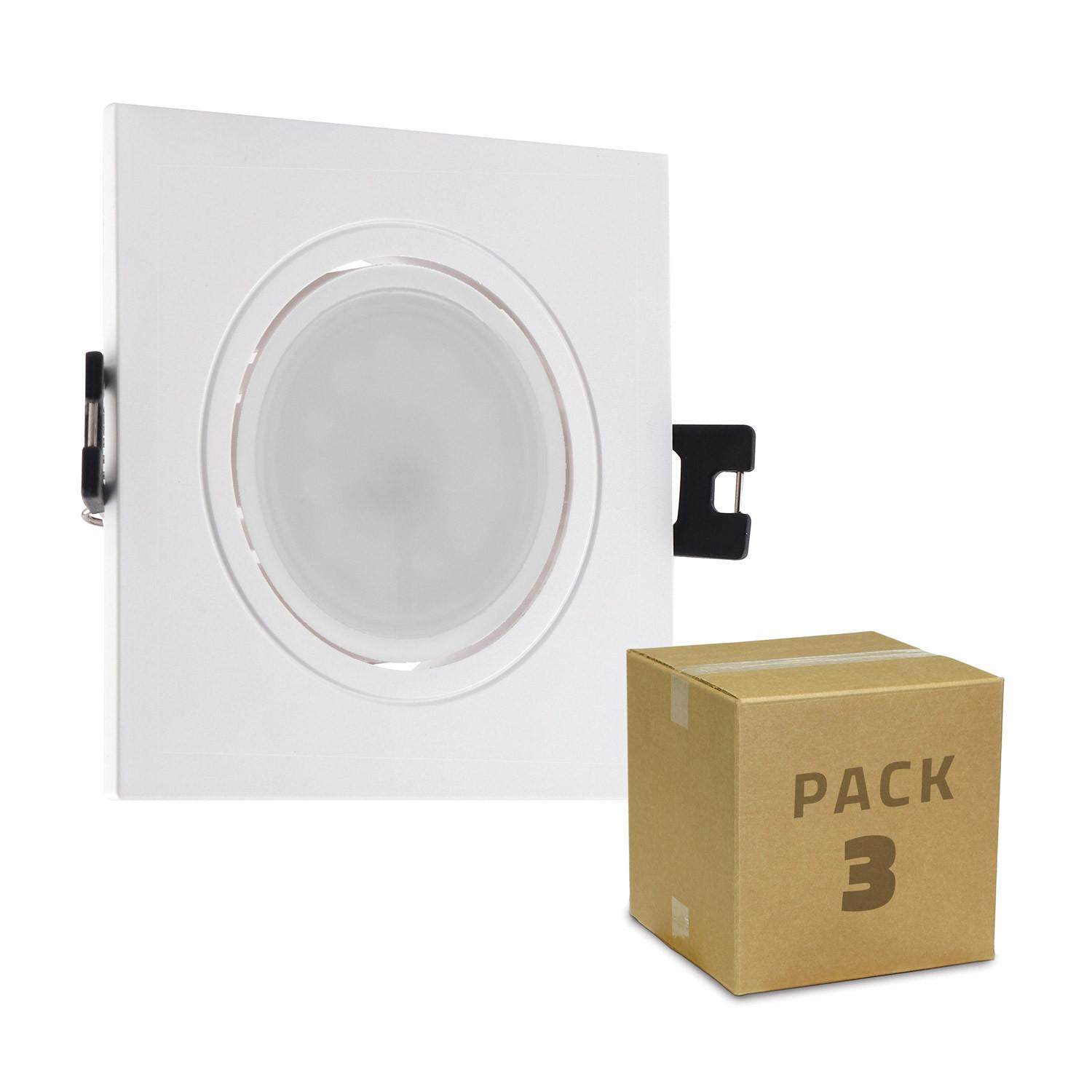 3er Pack Led Downlight Einbaustrahler Gu10 6w Schnitt Ø 75-85 Mm No Flicker 4000k Neutralweiß
