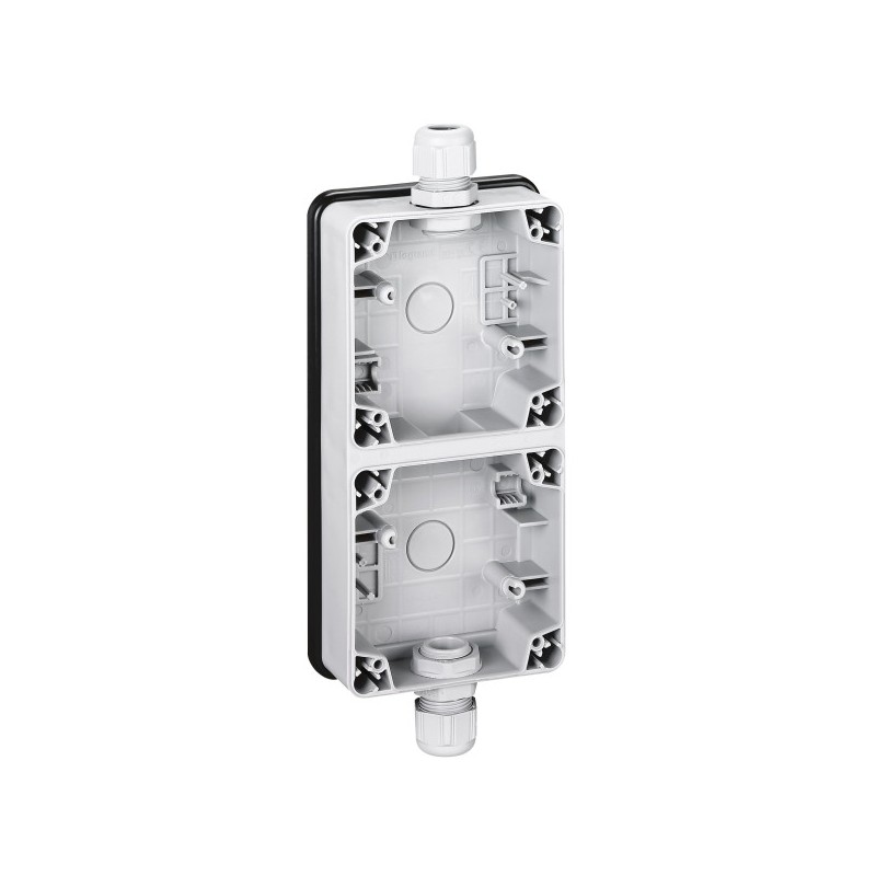 Legrand 090492 Plexo 66-gehäuse, Modular, Grau – Ip66/ik08 – 2 Vertikale Fächer
