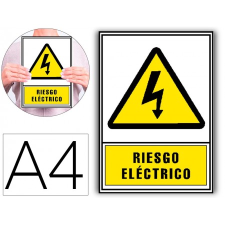 Filefile 2000 Schild "elektrische Gefahr" 210x297 Pvc Gelb