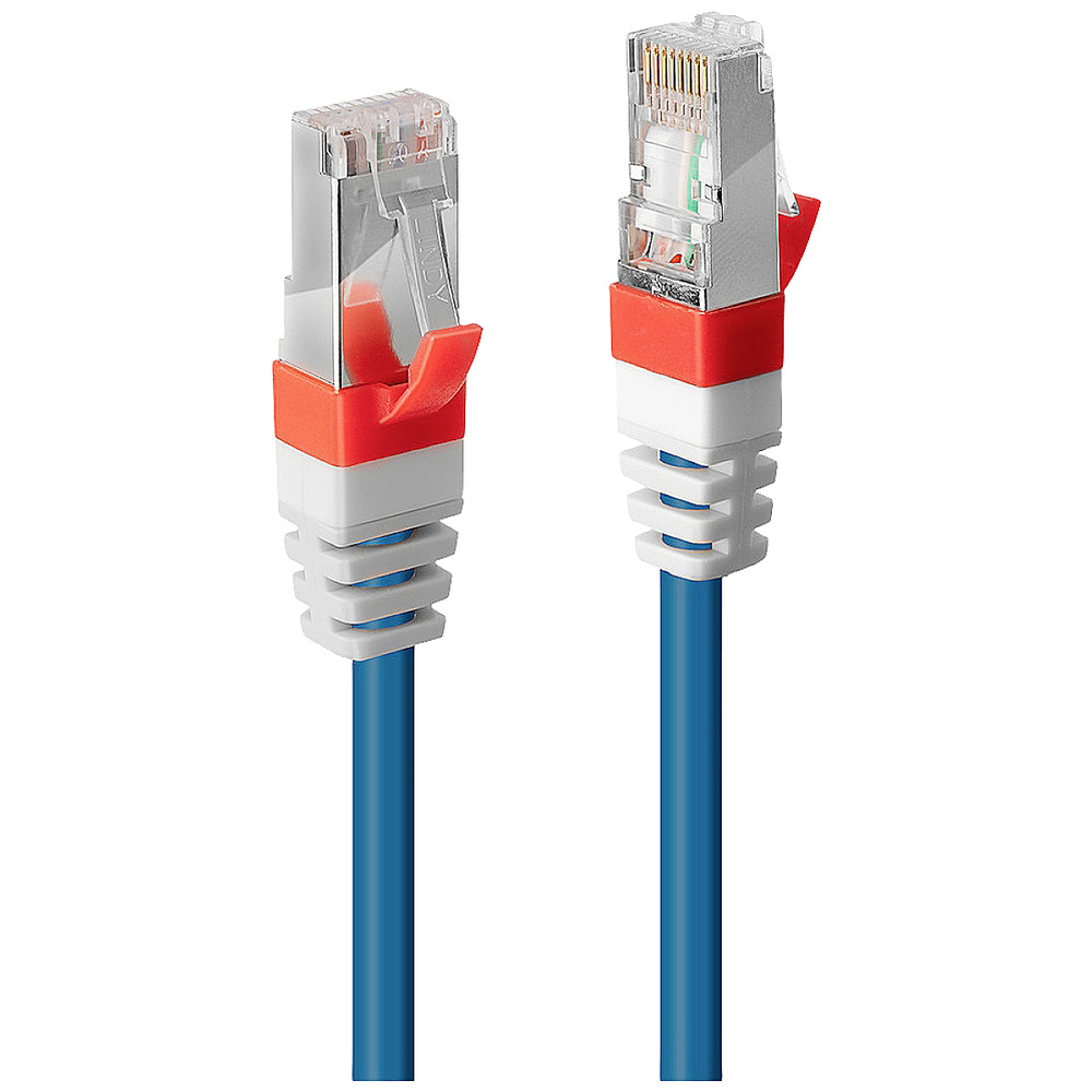 45377 Rj45 Netzwerkkabel, Patchkabel Cat 6a S/ftp 5.00 M Blau 1 St. - Lindy
