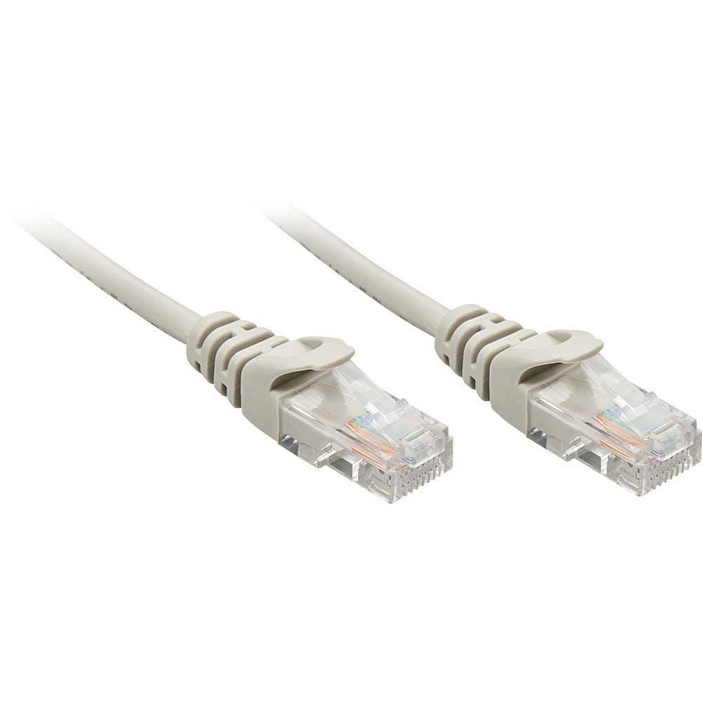 Lindy - 48361 Rj45 Netzwerkkabel, Patchkabel Cat 5e U/utp 0.50 M Grau 1 St.