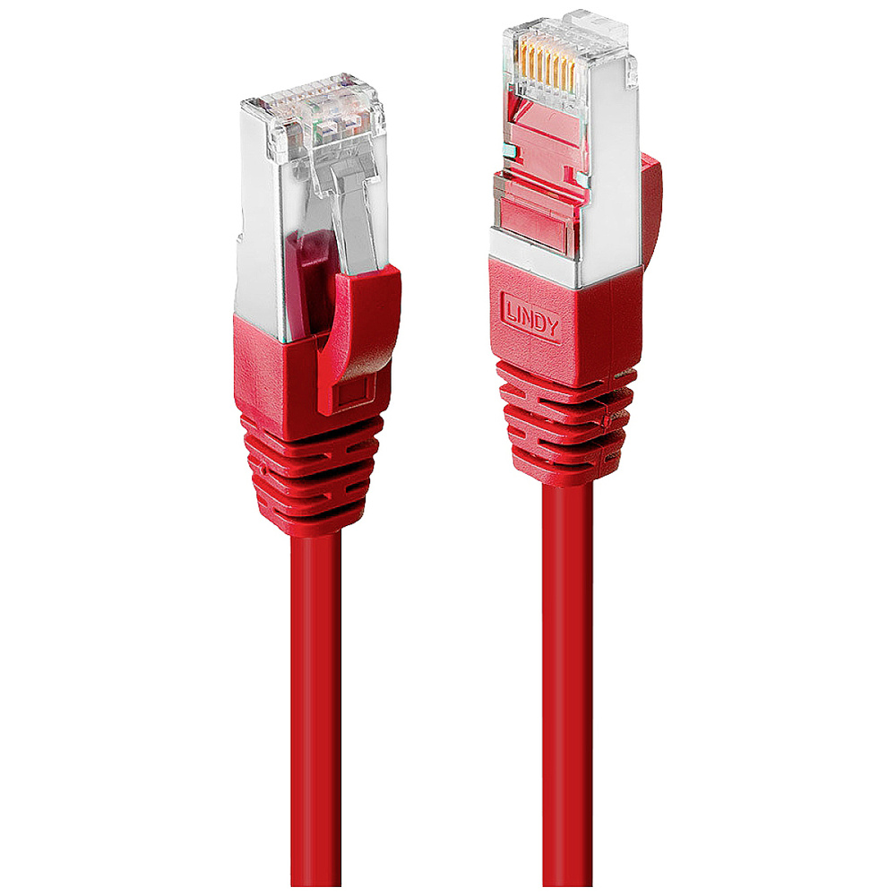 Lindy 45625 Rj45 Netzwerkkabel, Patchkabel Cat 6 S/stp 5.00 M Rot 1 St.