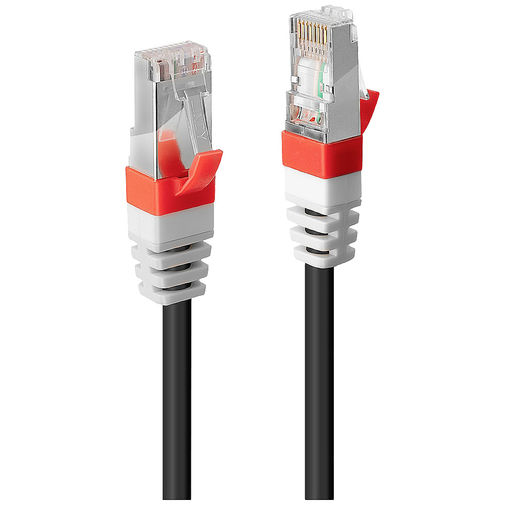 Lindy - 45362 Rj45 Netzwerkkabel, Patchkabel Cat 6a S/stp 0.50 M Schwarz 1 St.