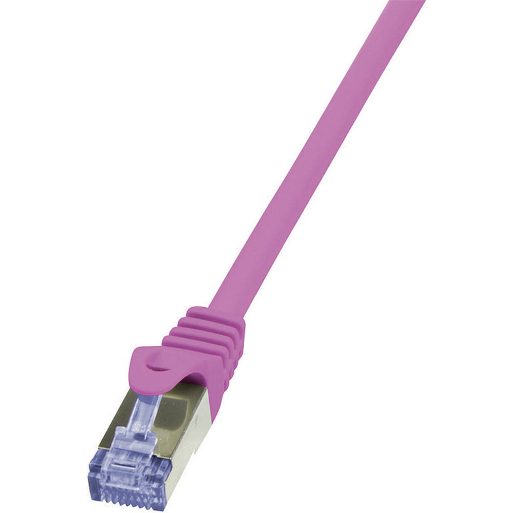 Logilink - Cq3049s Rj45 Netzwerkkabel, Patchkabel Cat 6a S/ftp 1.50 M Pink Flammwidrig, Mit Rastnasens