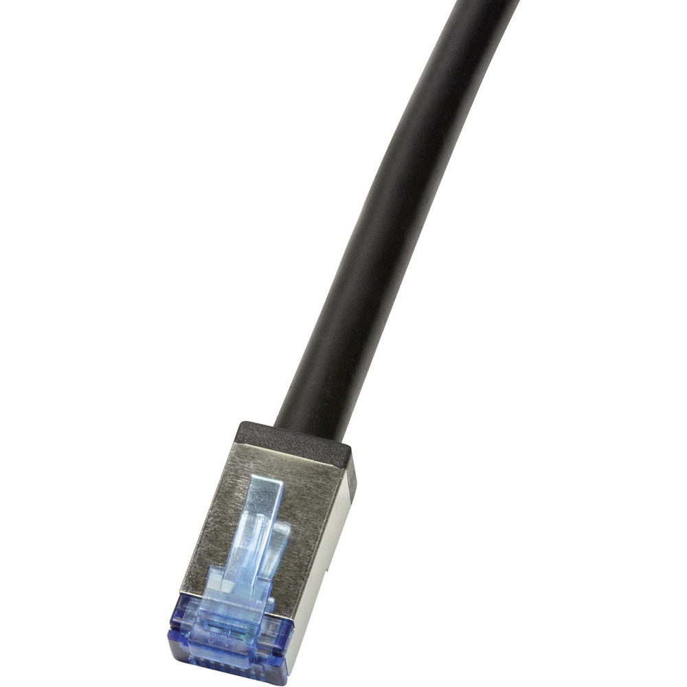Logilink Cq7103s Rj45 Patchkabel Cat 6a S/ftp 15.00 M Schwarz Geschirmt, Uv-beständig, Ölbeständig 1