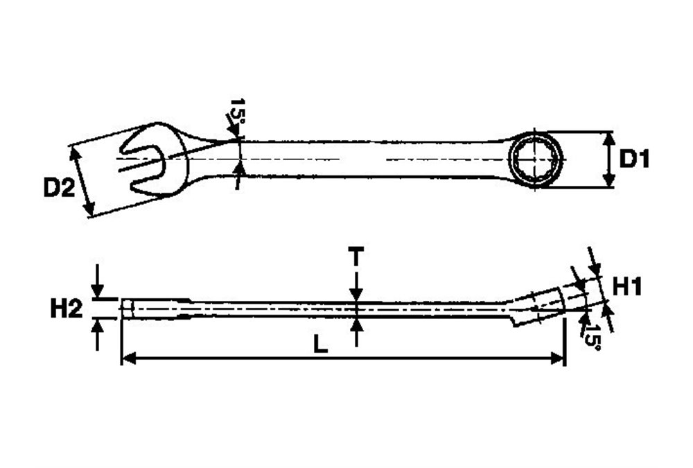 Kurzer Ring-maulschlüssel 10 Mm