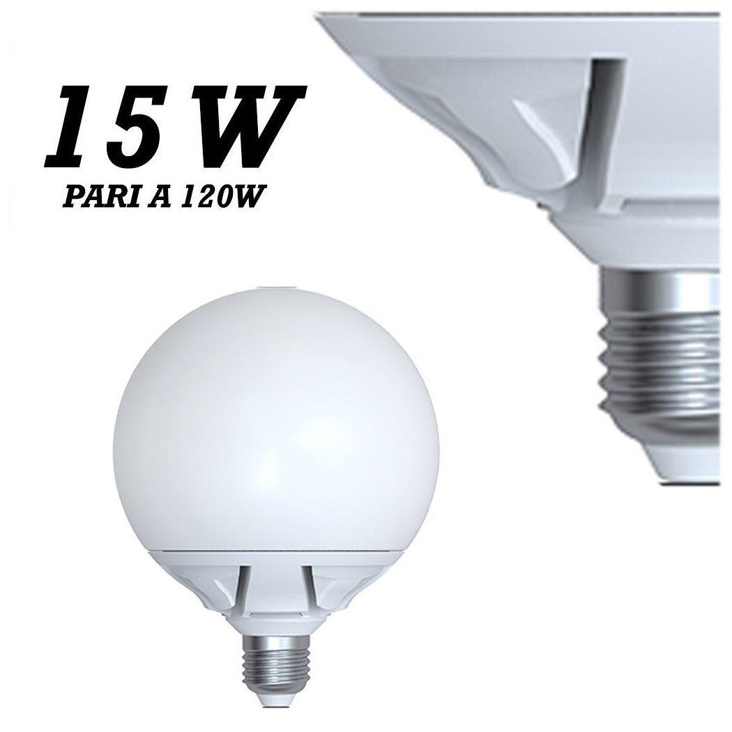 Trade Shop Traesio - Trade Shop - Led-lampe 15w Watt E27 Warm Kaltweiß Matt Kugel Globus -