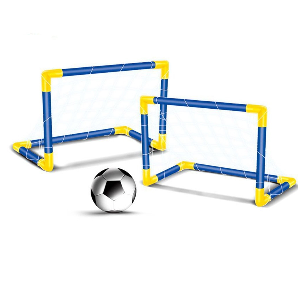 Trade Shop - Set 2 Porte Da Calcio Mit Reden Für Kinder 51x43x85cm Mit Externehmen -