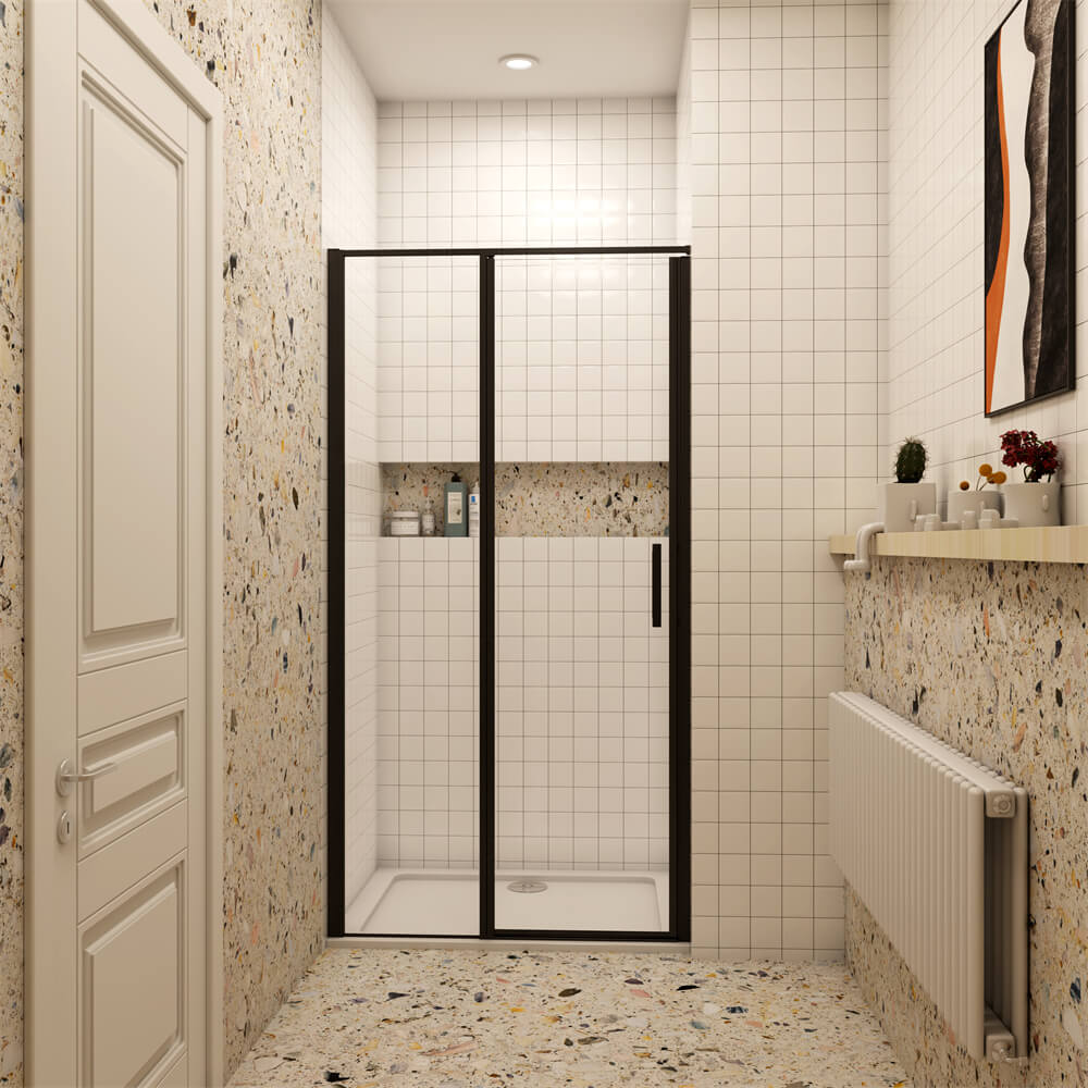 Duschparadies-de - 120x185cm Duschkabine Nischentür Duschtür Drehtür Glastür 6mm Esg Nano Glas